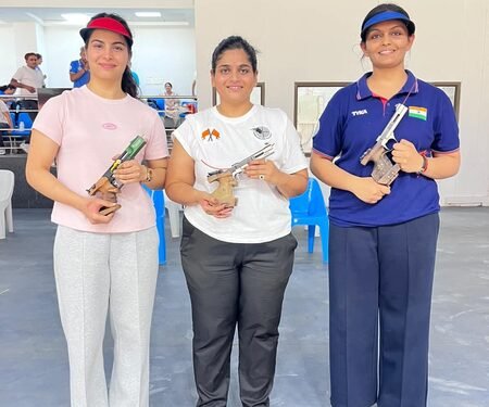 Rahi Sarnobat claims top spot, Manu Bhaker second in women’s 25m pistol T4 finals