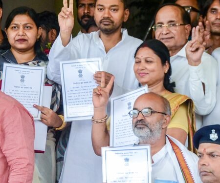 Ten candidates elected unopposed to Bihar Legislative Council; Nishant Kumar receives MLC certificate
