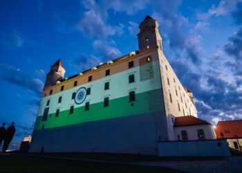 Bratislava Castle lights up in Tricolour as Slovakia rolls out grand welcome for PM Modi