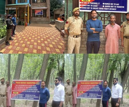 J&K Police attach drug peddler’s property worth Rs 2.50 crore in Awantipora