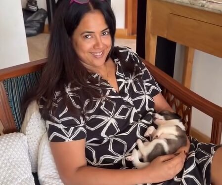 Sameera Reddy welcomes new furry family member, shares heartwarming adoption video