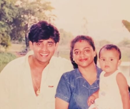 Ravi Kishan shares rare throwback pic from his younger days as a father with little Rivva