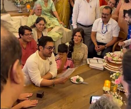 Junaid & Ira Khan clap for dad Aamir Khan as he takes Gauri Spratt as his third ‘lawfully wedded wife’