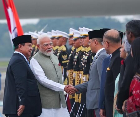 Deeply touched: PM Modi thanks Indonesian President Subianto for warm welcome at airport