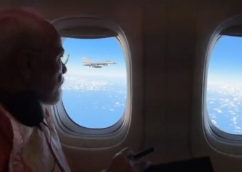 Five Indonesian fighter jets escort PM Modi’s aircraft as he departs after successful visit