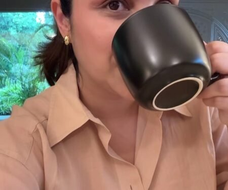 Parineeti Chopra picks ‘ghar ke aam’, savours ‘chai’ amidst heavy rain