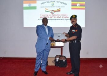 India gifts laptops, books and video conference equipment to Uganda