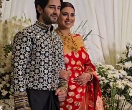 Anushka Ranjan recreates Anushka Sharma’s wedding reception look at sister Akansha Ranjan’s big day