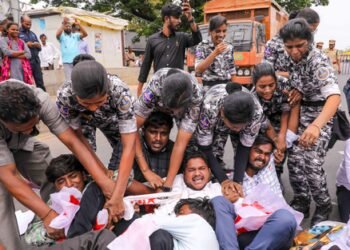 NEET row: Hyderabad police stop students marching to Lok Bhavan