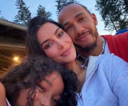 Kim Kardashian shares pictures of her ‘favourite people’ Lewis Hamilton