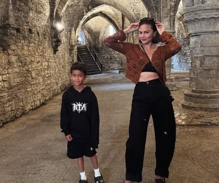 Chrissy Teigen, John Legend visit 800 year old castles, enjoy pancake cruises on European holiday