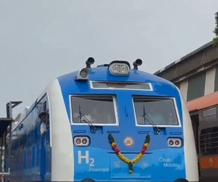 How India’s first hydrogen-powered train will generate its own power and carry 2,600 passengers