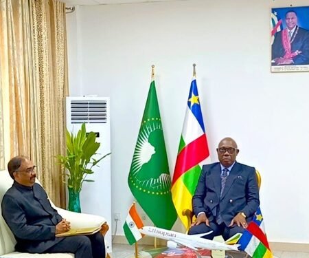 India and Central African Republic discuss enhancing bilateral relations