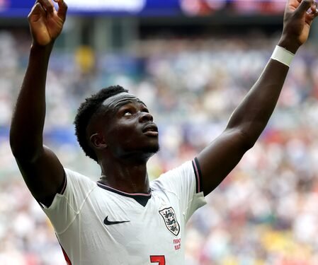 Saka ‘proud’ to join ‘elite club’ of England’s World Cup hat-trick scorers