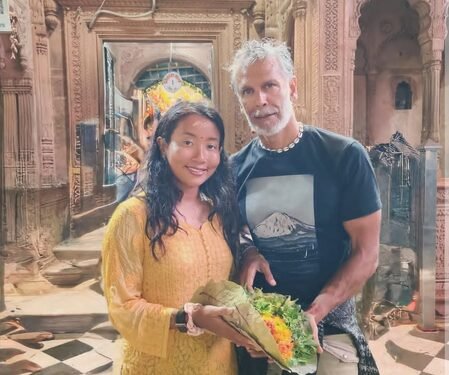 Ankita Konwar shares serene temple moments with Milind Soman, honours ancient culture and traditions on Guru Purnima