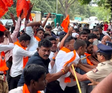 Recruitment scam: ABVP activists lay siege to KPSC headquarters in Bengaluru, detained