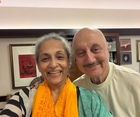 Swaroop Sampath receives Ayodhya Ram Mandir shawl as gift from Anupam Kher, says ‘filled with gratitude’