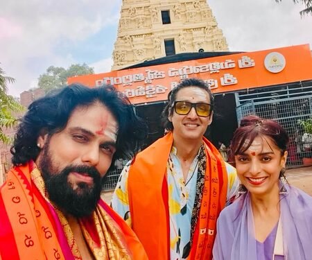 ‘Mahabharat’ actors Sourabh Raaj, Arpit Ranka, Pooja Sharma visit Mallikarjuna Jyotirlinga in ‘Sawan’