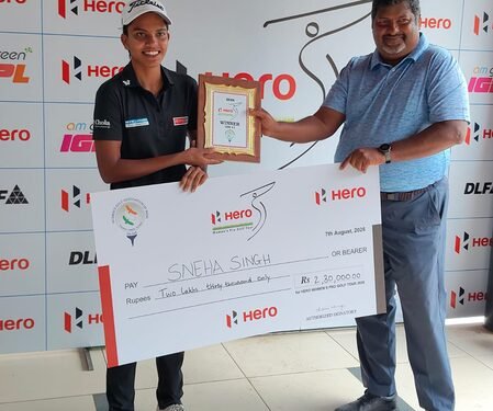 WPGT 2026: Sneha loses six-shot lead but survives play-off to beat Vani in 11th leg
