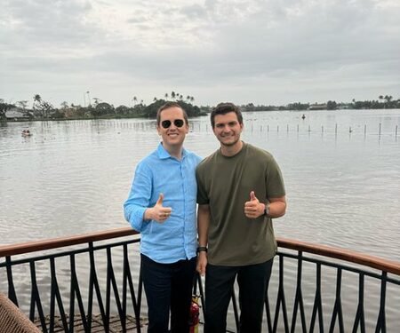 US Prez Trump’s son-in-law takes a rainy ride on a houseboat in Alappuzha