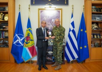 Indian Ambassador meets Greek military chief