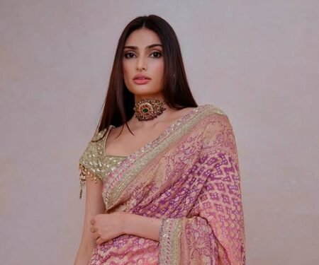 Athiya Shetty becomes muse for Manish Malhotra’s celebration of handloom and bandhani