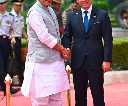 Japanese Defence Minister receives warm welcome in Delhi, to hold talks with Rajnath Singh