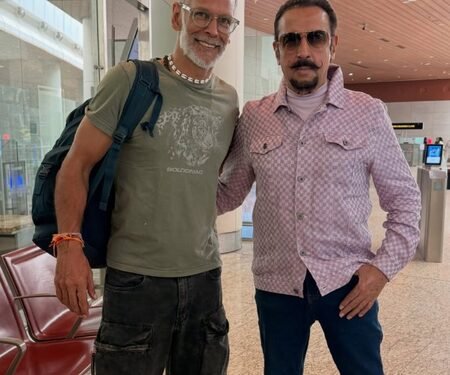 Milind Soman runs into Gulshan Grover at the airport: Sabka dost kaun?