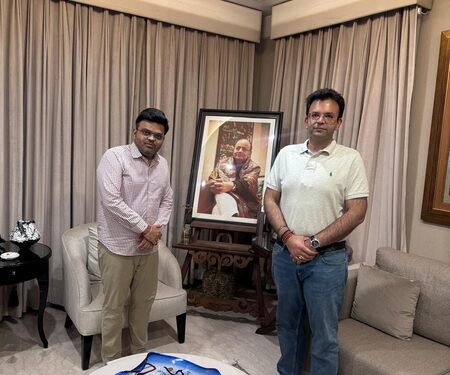 Jay Shah visits DDCA prez Rohan Jaitley to pay tribute to Late Arun Jaitley