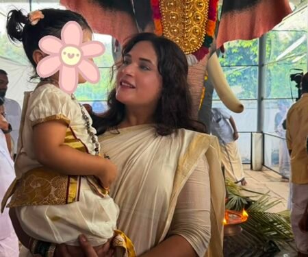 Richa Chadha: Got a special Onam dress made for Zuneyra to be dressed for the occasion