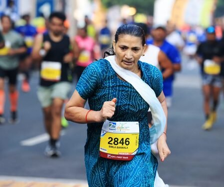 From Rohtak to Delhi, Bimla Banwala’s 100-race journey finds another milestone at Delhi Half Marathon