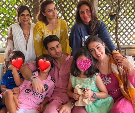 Kareena Kapoor joins Saif, Sara, Soha during the Pataudi Rakhi celebration