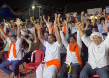 Torchlight march marks Akhand Bharat Sankalp Diwas in Karnataka’s Byndoor
