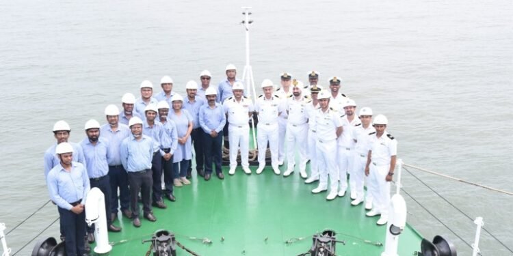 Goa Shipyard hands over new fast patrol vessel ICGS Ajit to Coast Guard
