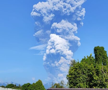 Indonesia extends closure of four airports as volcano erupts again