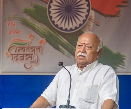 ‘Left some luggage in America’: Oppn’s swipe at RSS chief Bhagwat after VHP’s Muslims garba ban in Maha