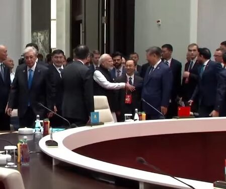 PM Modi, Chinese Prez Xi Jinping shake hands, interact at SCO Summit in Bishkek