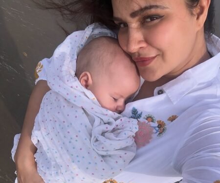 Aashka Goradia says holding her four-month-old baby boy is like ‘holding the whole world’