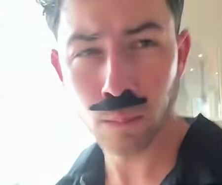 Nick Jonas pranks his dog with fake moustache, leaves him confused