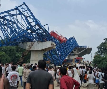 Under-construction bridge launcher crashes in Bihar, rescue efforts underway