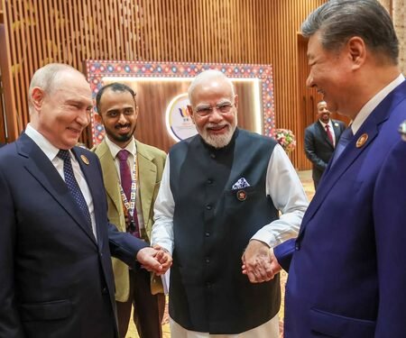 PM Modi’s warm camaraderie with Putin, Xi on full display at BRICS Summit