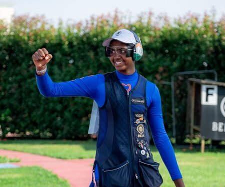 Yugan Sakthivel Muthukumaar wins Trap Men Junior gold in Porpetto
