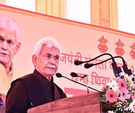 L-G Sinha lays foundation stone of Mata Lalleshwari heritage centre in Jammu