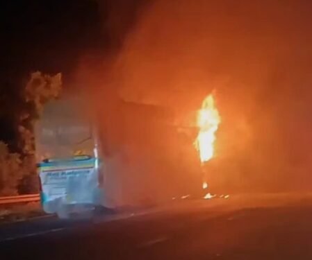 9 charred to death as massive fire engulfs double-decker bus in Greater Noida