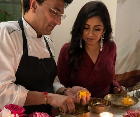 Vikas Khanna teaches Shreya Ghoshal how to make modaks for Ganesh Chaturthi