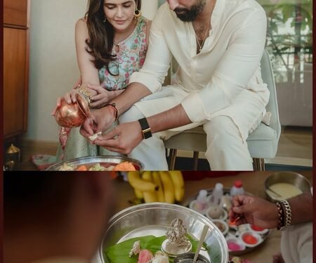 Karishma Tanna shares glimpses of Ganpati celebrations with husband Varun Bangera and Ekta Kapoor