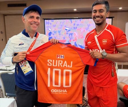 Asian Games: Hockey India congratulates Suraj Karkera on bagging 100 senior international caps