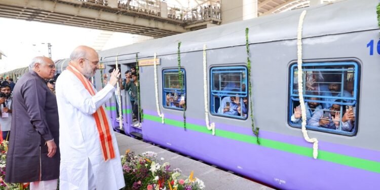Amit Shah inaugurates ₹1,472-crore railway projects in Ahmedabad, flags off India’s first LNG-powered train