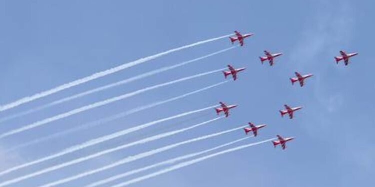 Suryakiran Aerobatic Team makes Meerut debut, draws over 1 lakh spectators