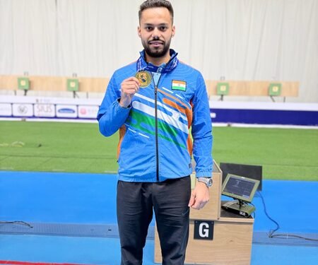 ISSF World Cup: Udhayveer Singh clinches gold in men’s 10m air pistol